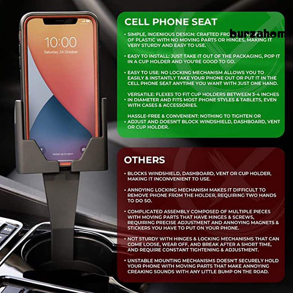 Giá Đỡ Điện Thoại / Lon Nước Có Thể Điều Chỉnh Dùng Trong Xe Hơi