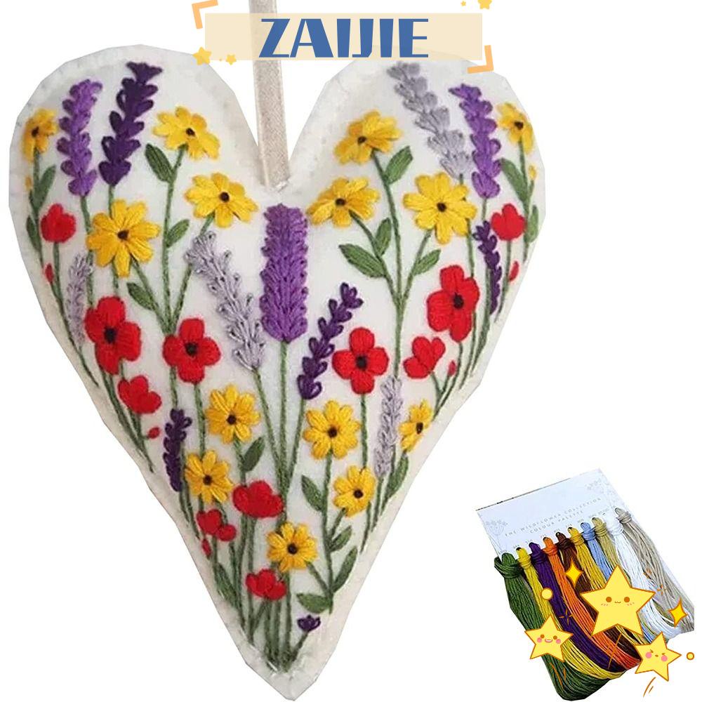 Bộ Tranh Thêu 24 Trái Tim Hoang Dã Dùng Trang Trí DIY