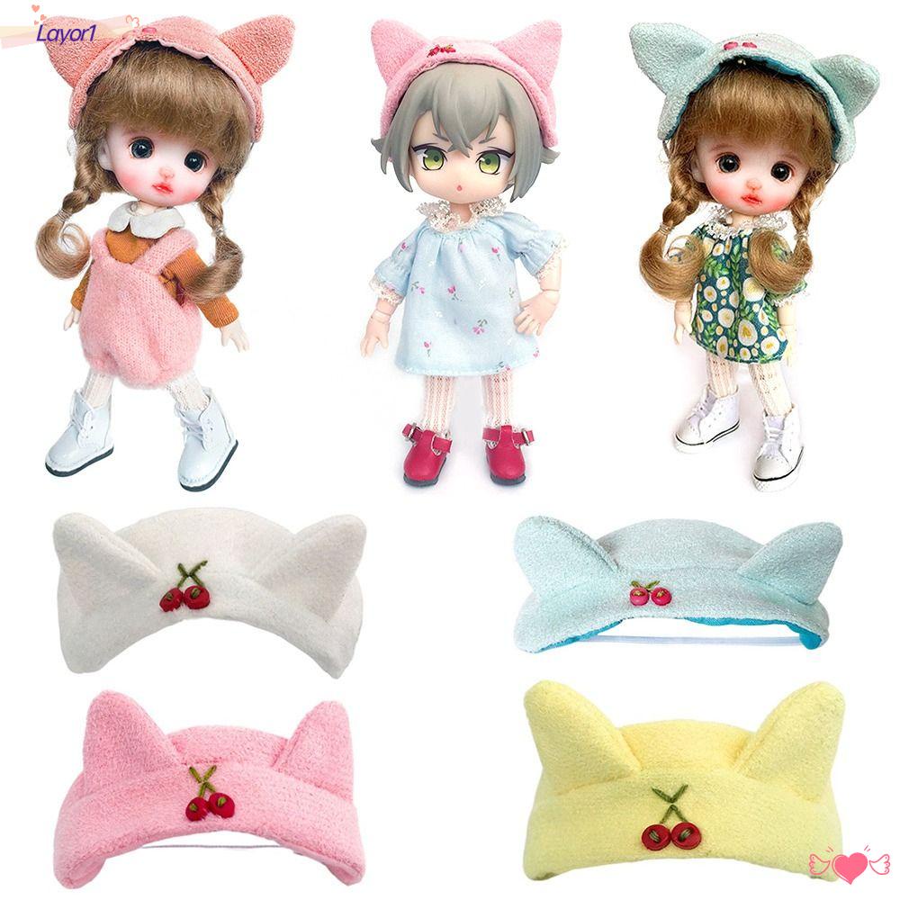 Layor1 Mũ Cotton Nhiều Màu Sắc Phụ Kiện Quần Áo Búp Bê Thời Trang