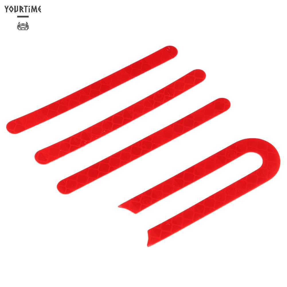 Bộ 2 Miếng Dán Phản Quang Cảnh Báo Bằng PVC Màu Đỏ Cho Xe Điện M365