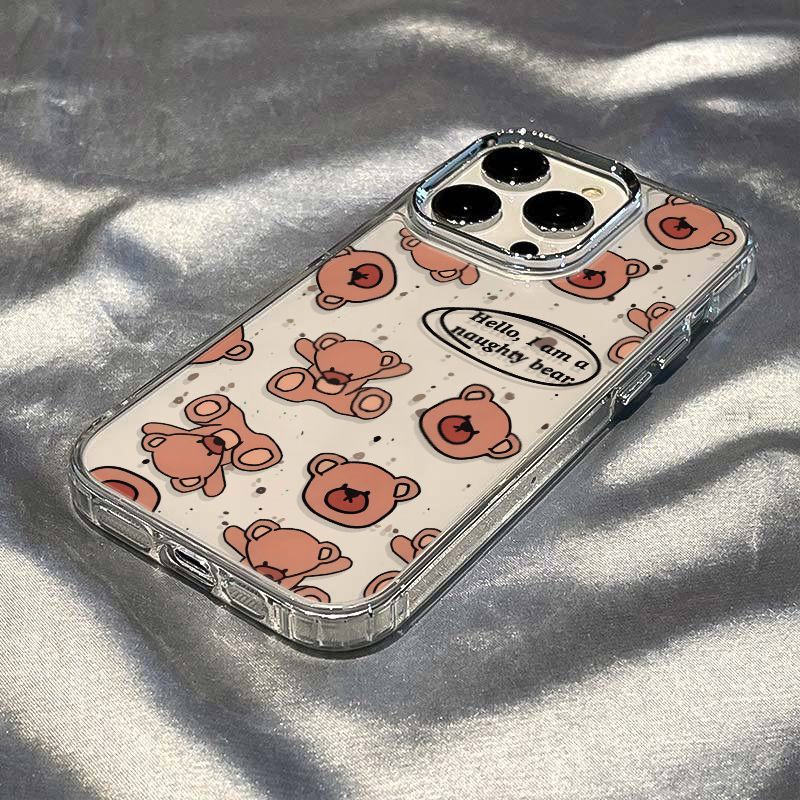✅Ốp Điện Thoại Dẻo Họa Tiết Hoạt Hình Chú Gấu Dễ Thương Chống Sốc Cho Iphone12MaxPlus14Pro QK3X 13 7