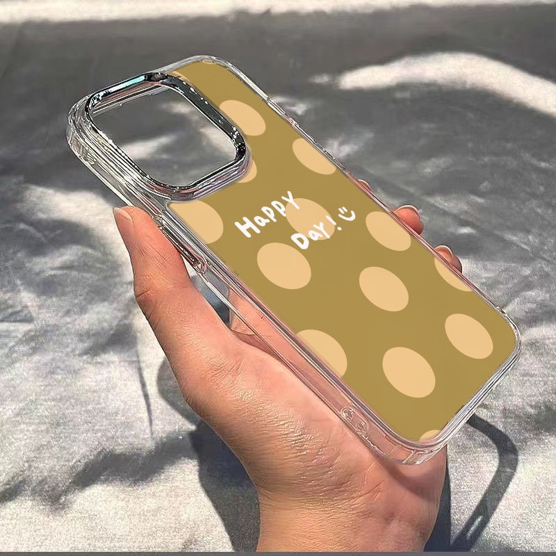 ✅Ốp Điện Thoại Mềm Chống Sốc Họa Tiết Chấm Bi / Mặt Cười Cho Iphone 11maxiPhone1213plus 78In 14pro QXMR