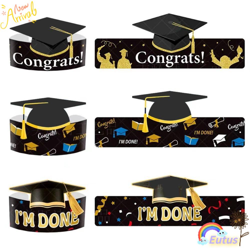 Set 9 Mũ Tốt Nghiệp Bằng Giấy Độc Đáo Cho Nam Nữ