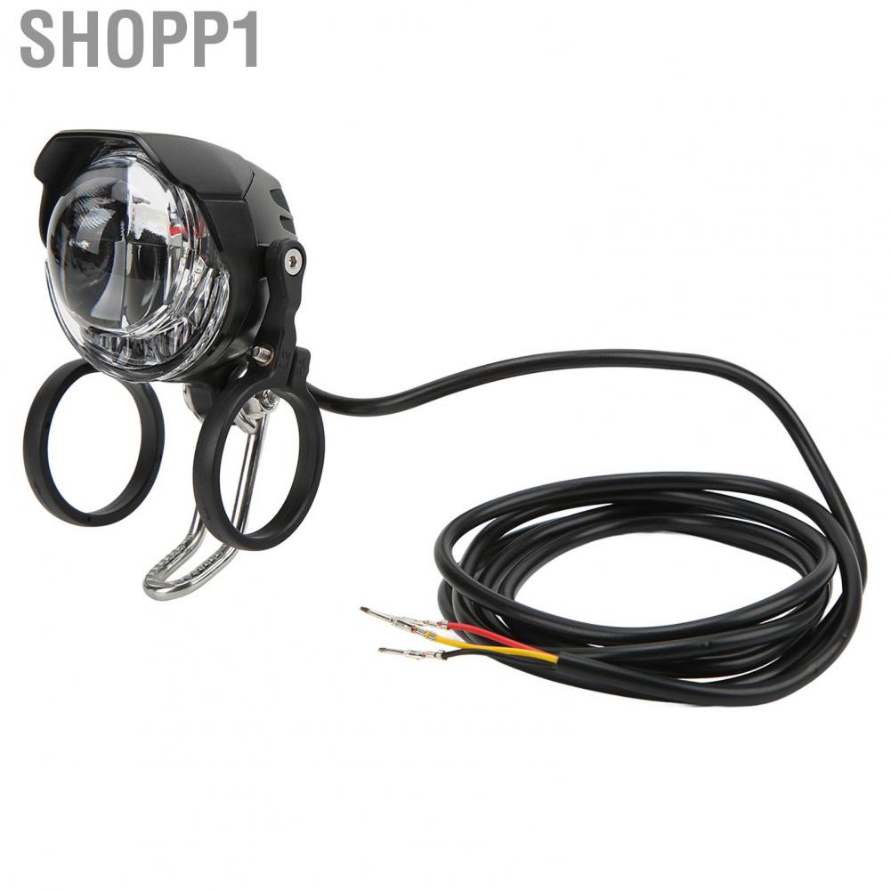 Shopp1 24V 36V 48V Electric Bike Front and Rear Light Set Headlight Tail Speaker Kit with 4  Lamp Beads