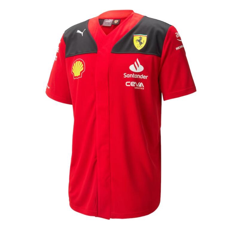 Bộ Quần Áo Đua Xe F1 + Áo Thun Tay Ngắn In Logo Ferrari Team F1 Thời Trang Mùa Hè 2023