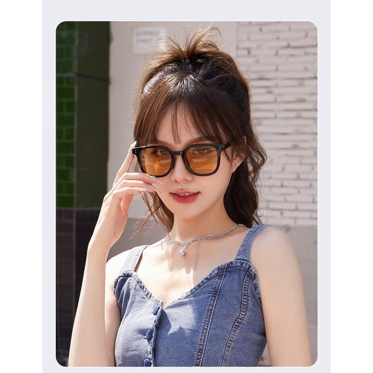 [-0°~-400°Kính Mát Gọng Vuông Chống Tia UV Phong Cách Retro Dành Cho Nam Và Nữ