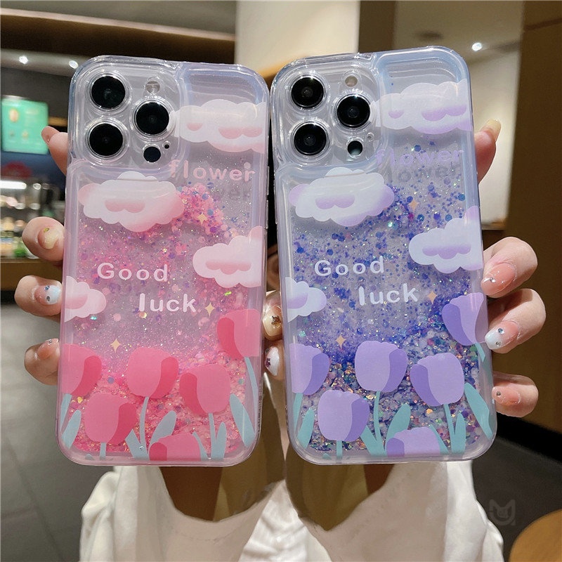 Ốp Điện Thoại Hình Hoa Tulip Cho OPPO A57 A31 A16 A16S A54 A55 A74 A58 A91 F11 A5S A7 A12 Reno 5 5Pro 6 7Z 8Z 8Pro 9 9Pro