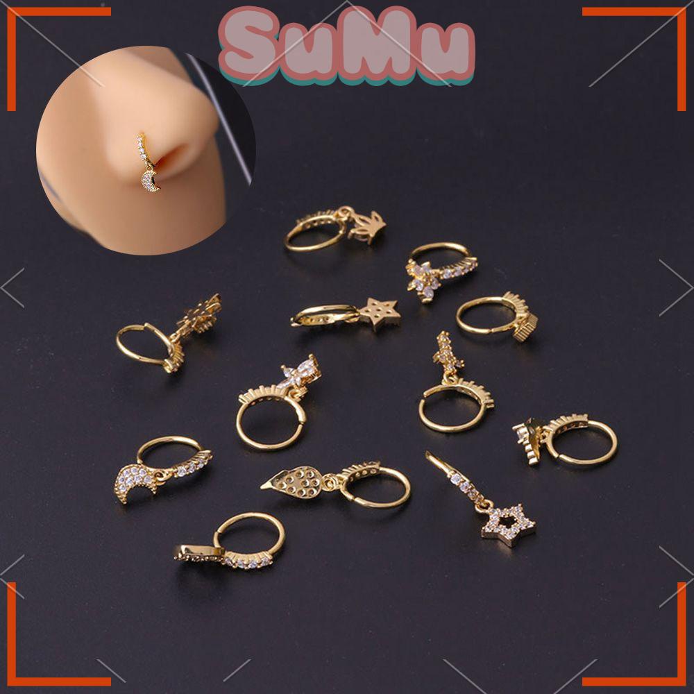 Nhẫn Mũi SUMU Có Mặt Dây Chuyền Sáng Tạo|Khuyên Cơ Thể Thiết Kế Mới