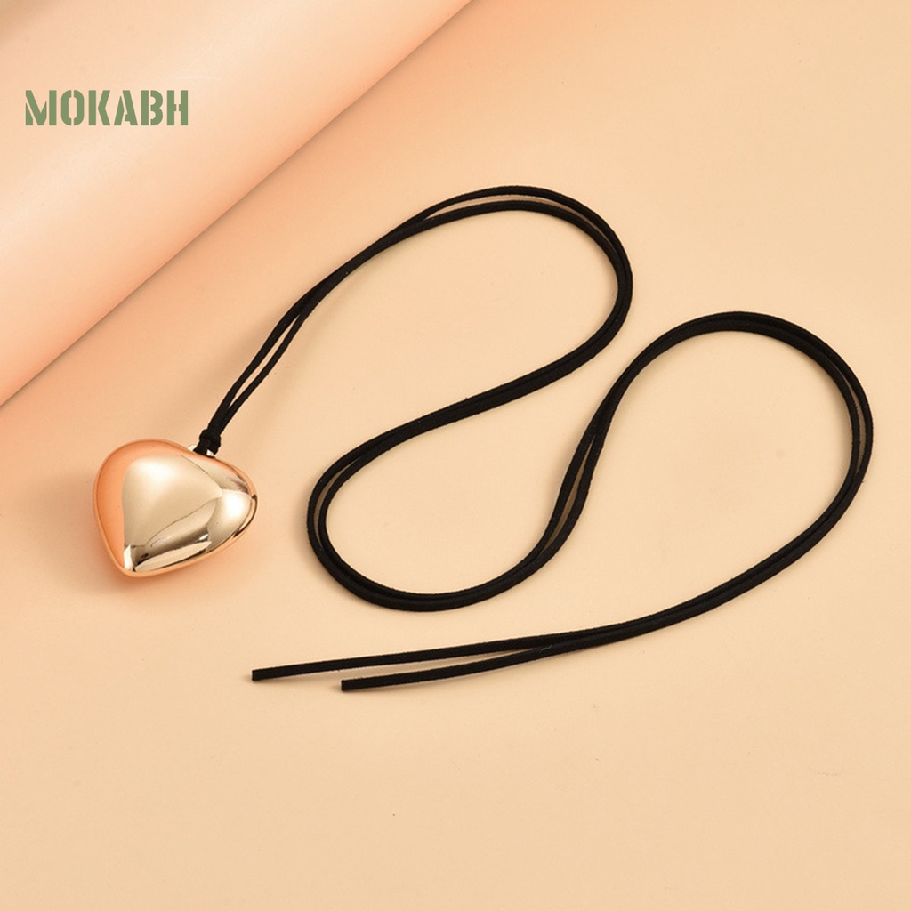 Vòng cổ Hình Trái Tim Cỡ Lớn Màu Vàng / Bạc Sang Trọng Thời Trang Cho Nữ