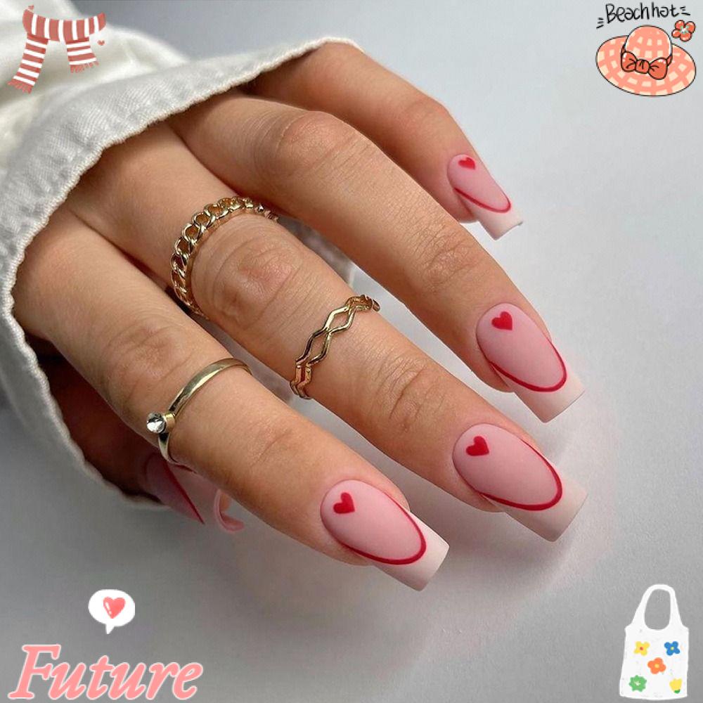 Bộ Móng Tay Giả Có Thể Tháo Rời Đầu Vuông DIY