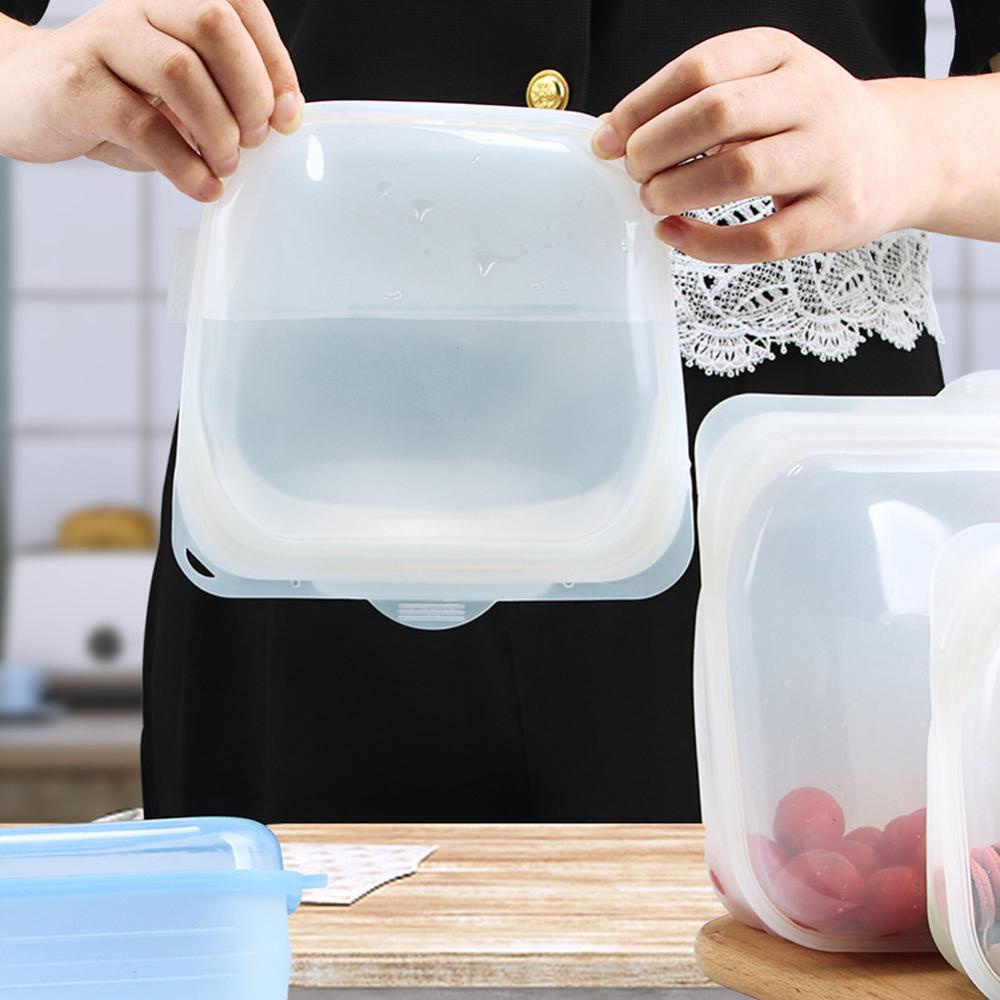 1 Túi Silicone Đựng Thực Phẩm Giữ Lạnh Chống Rò Rỉ Chịu Nhiệt Tái Sử Dụng Được P6S9