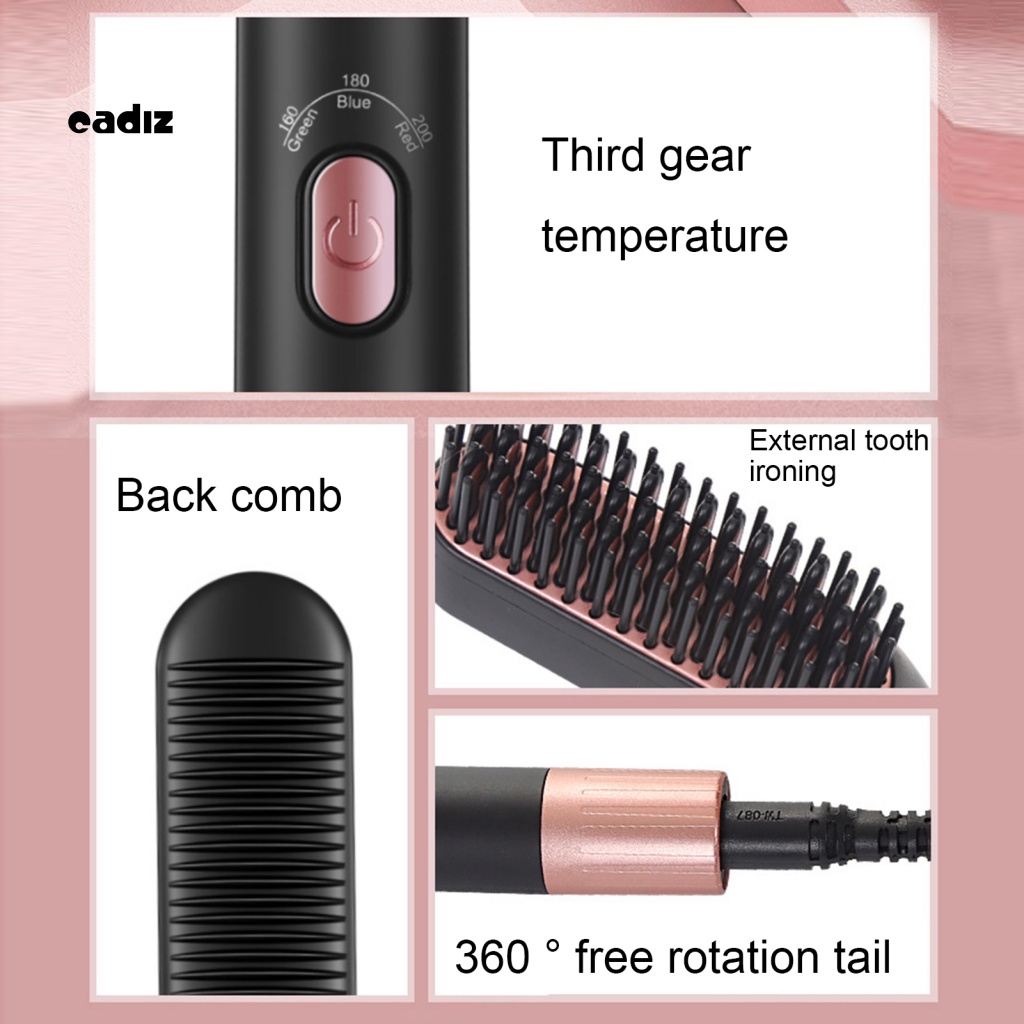 Lược Điện Chải Thẳng Râu Nhanh Chóng Chống Bỏng PTC Dành Cho Nam Giới