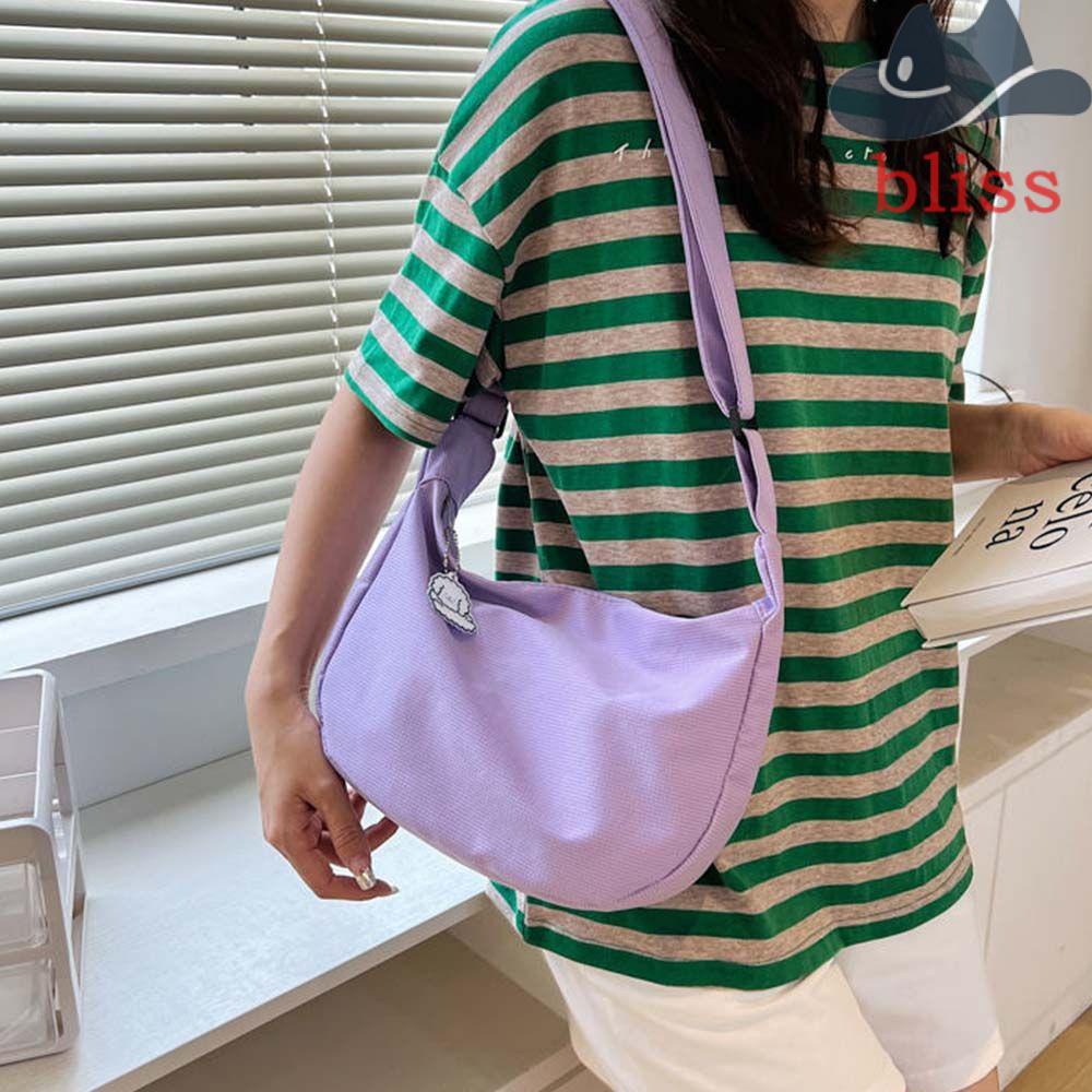 Túi Xách Đeo Vai Bằng Vải Bạt Sức Chứa Lớn Dây Điều Chỉnh Được Thời Trang Đơn Giản