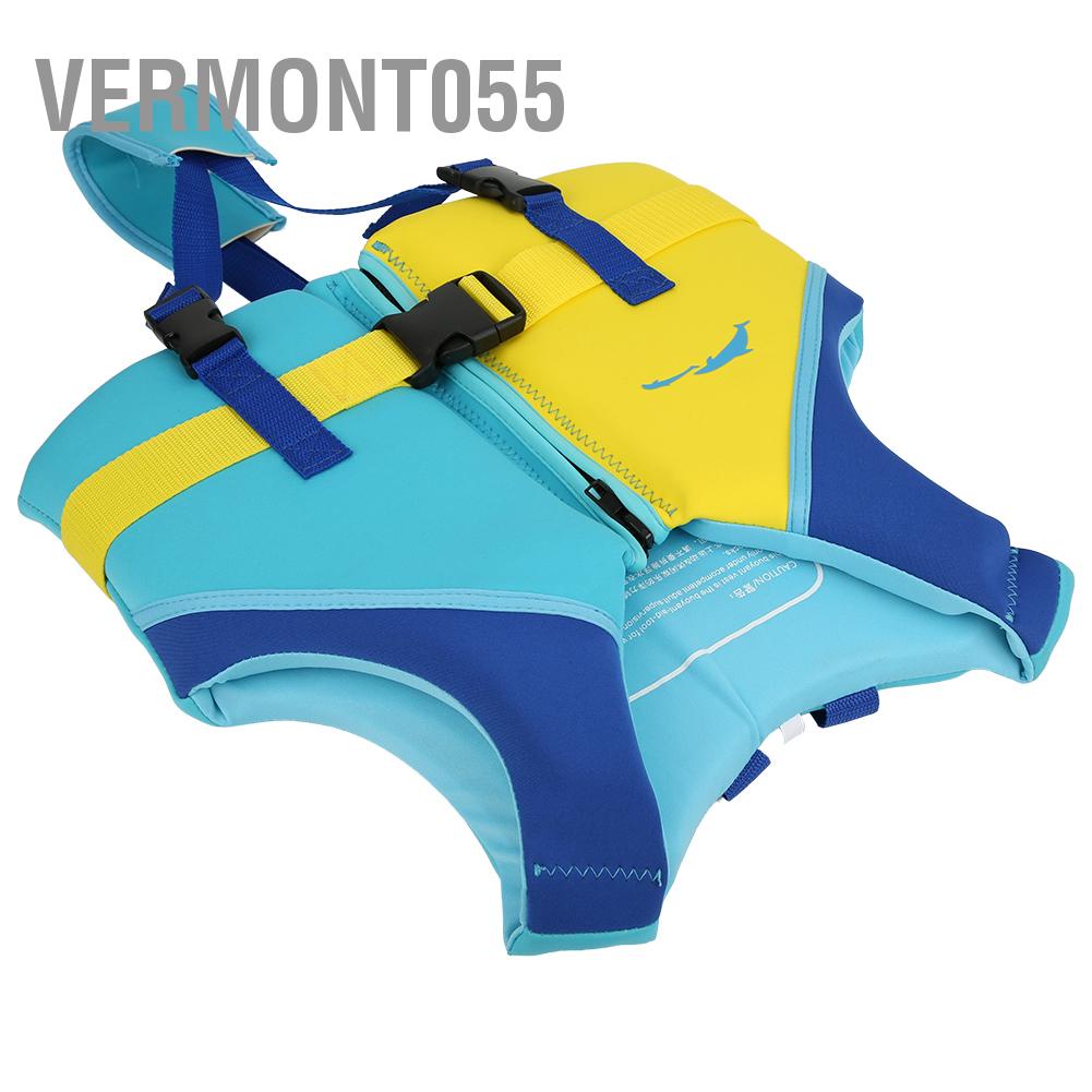 Vermont055 Neoprene Màu Xanh Vàng Trẻ Em Mùa Hè Áo Phao Vây Độ Nổi An Toàn cho Bơi Trôi