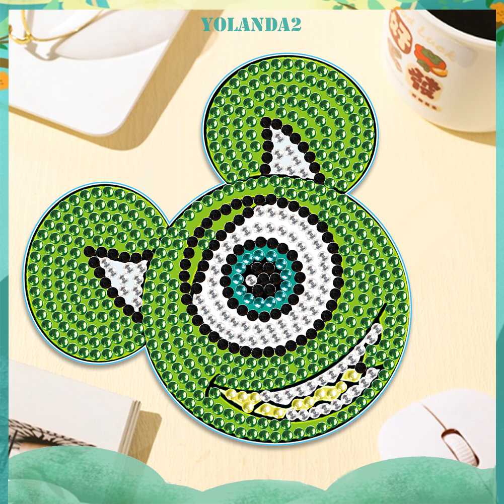 Bộ Tranh Đính Đá Tự Làm Họa Tiết Hoạt Hình Mickey Dễ Thương