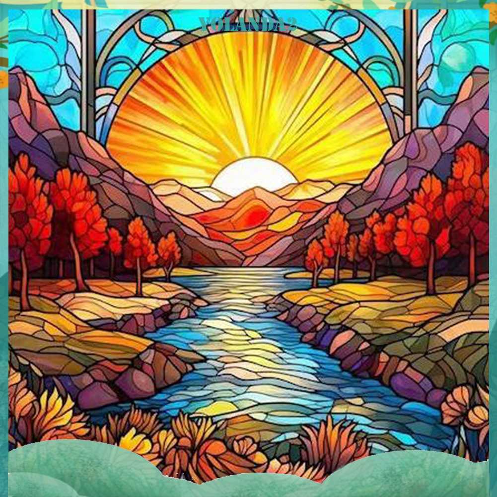 Tranh Đính Đá Kim Cương Toàn Bộ 5D DIY Hình Vẽ Phong Cảnh Trang Trí Nhà Cửa