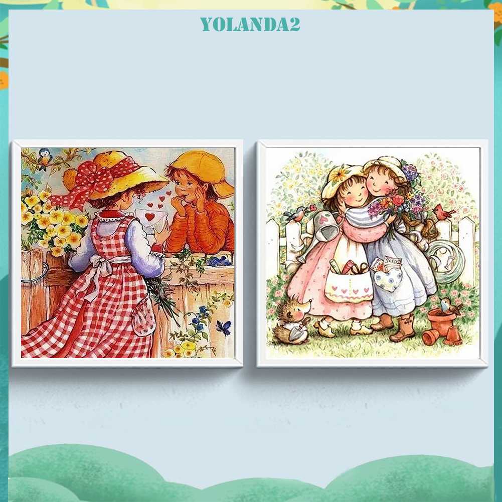 Tranh Đính Đá Kim Cương Toàn Bộ 5D DIY Hình Vẽ Cô Gái Trang Trí Nhà Cửa