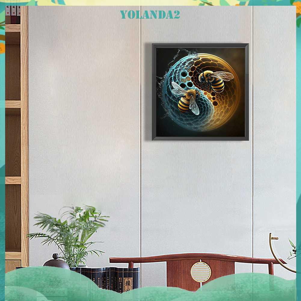 Tranh Đính Đá Kim Cương Toàn Bộ 5D DIY Hình Vẽ Con Ong