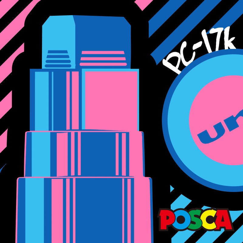 1 Bút Đánh Dấu UNI POSCA | Bút Quảng Cáo Vẽ Graffiti PC-17K POP