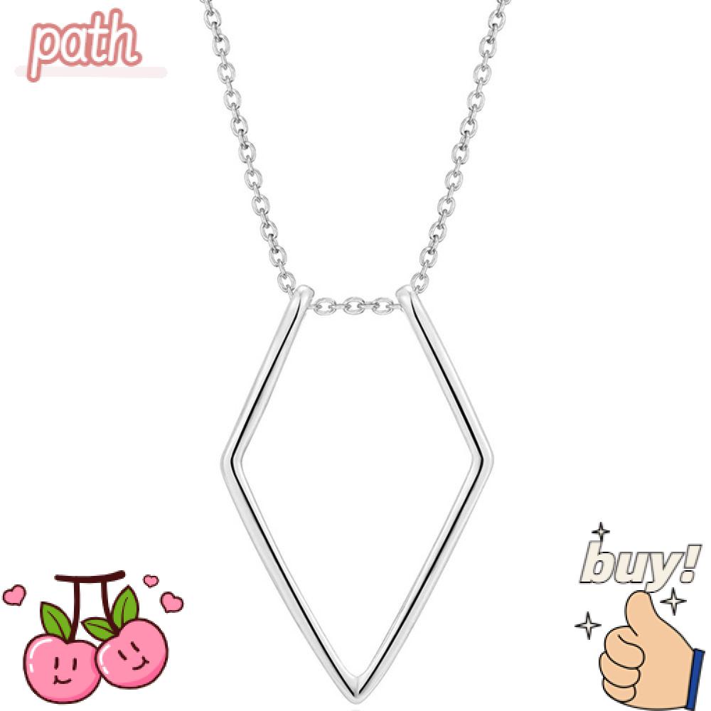 Vòng cổ Mặt Hình Thoi Bằng Thép Titan Không Gỉ Thời Trang Cho Nữ