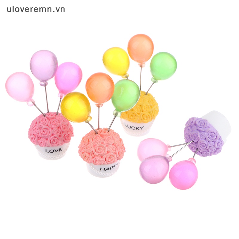 1 Mô Hình Bong Bóng Hoa Hồng Bằng Nhựa Resin Nhiều Màu Sắc Trang Trí Bảng Điều Khiển Xe Hơi Nhà Búp Bê