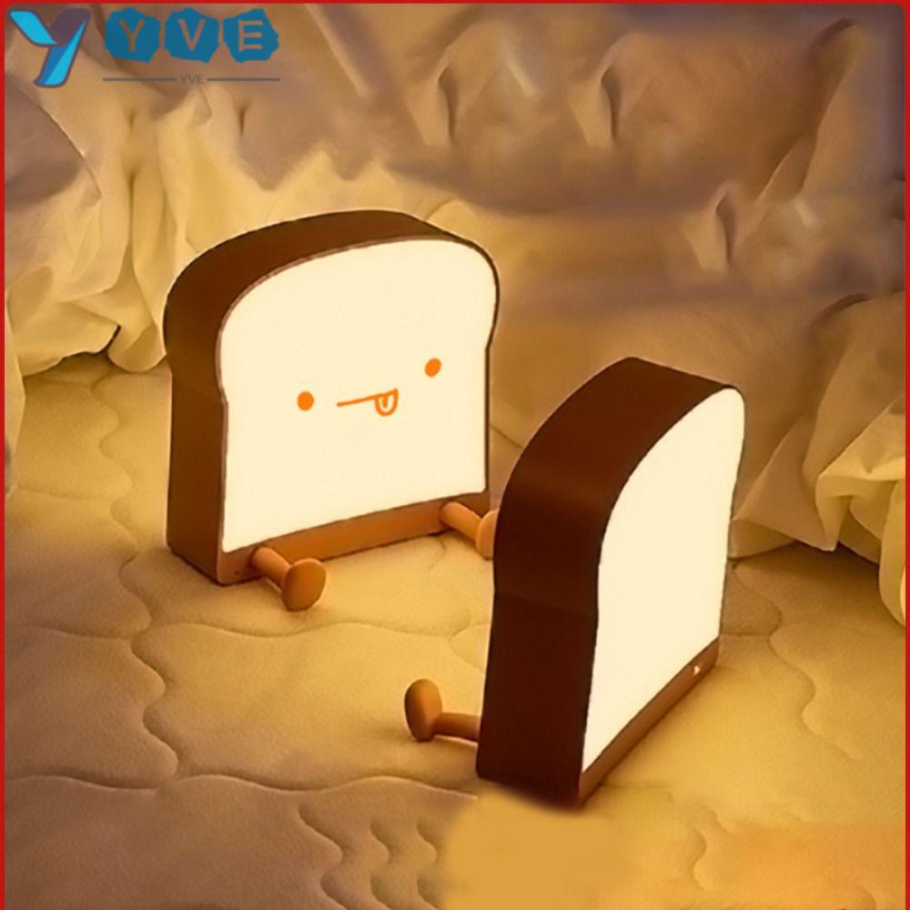 YVE Đèn Ngủ Led Hình Bánh Mì Nướng Hoạt Hình Độc Đáo