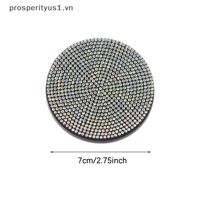 [prosperityus1] Đế Lót Cốc Bằng Silica Gel Chống Trượt Hình Kim Cương Cho Xe Hơi
