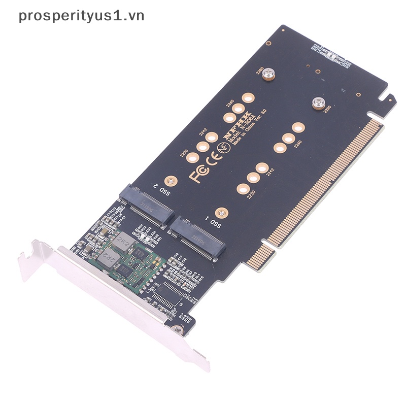 1 CARD Mở Rộng Chuyển Đổi PCI-E m.2 X16 Sang 4X NVME Pcie PCI-E3.0 GEN3 X16 Sang 4 * NVME