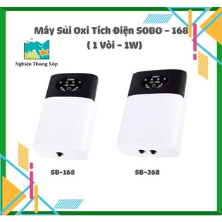Sủi oxy tích điện siêu êm sb168 1 vòi và sb268 2 vòi - máy sủi oxy cho bể cá cảnh