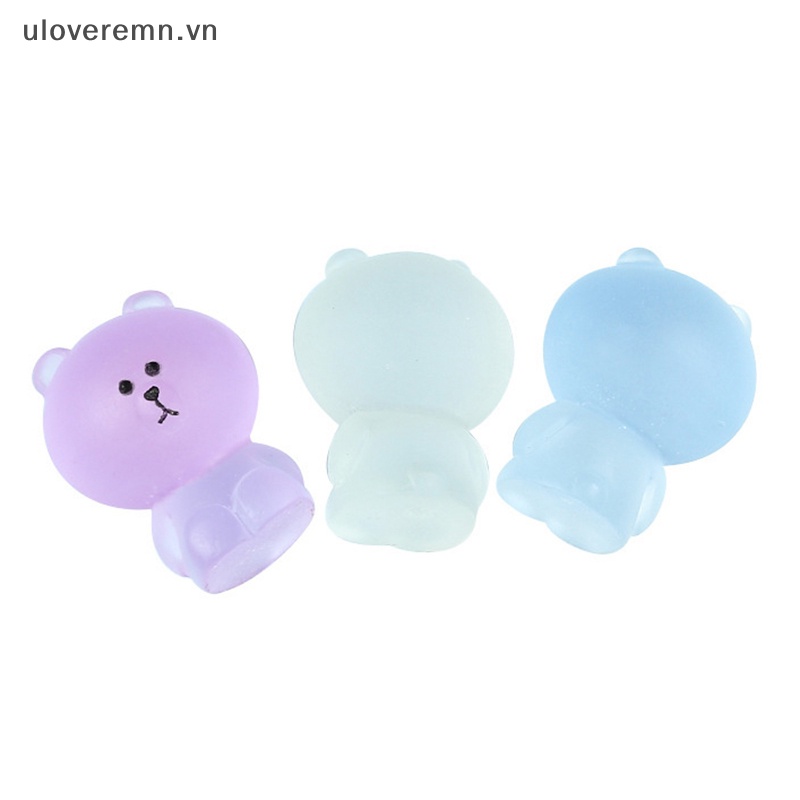 Mô Hình Chú Gấu Hoạt Hình Mini 3.4cm Bằng Nhựa Resin Nhiều Màu Trang Trí Sổ Tay DIY