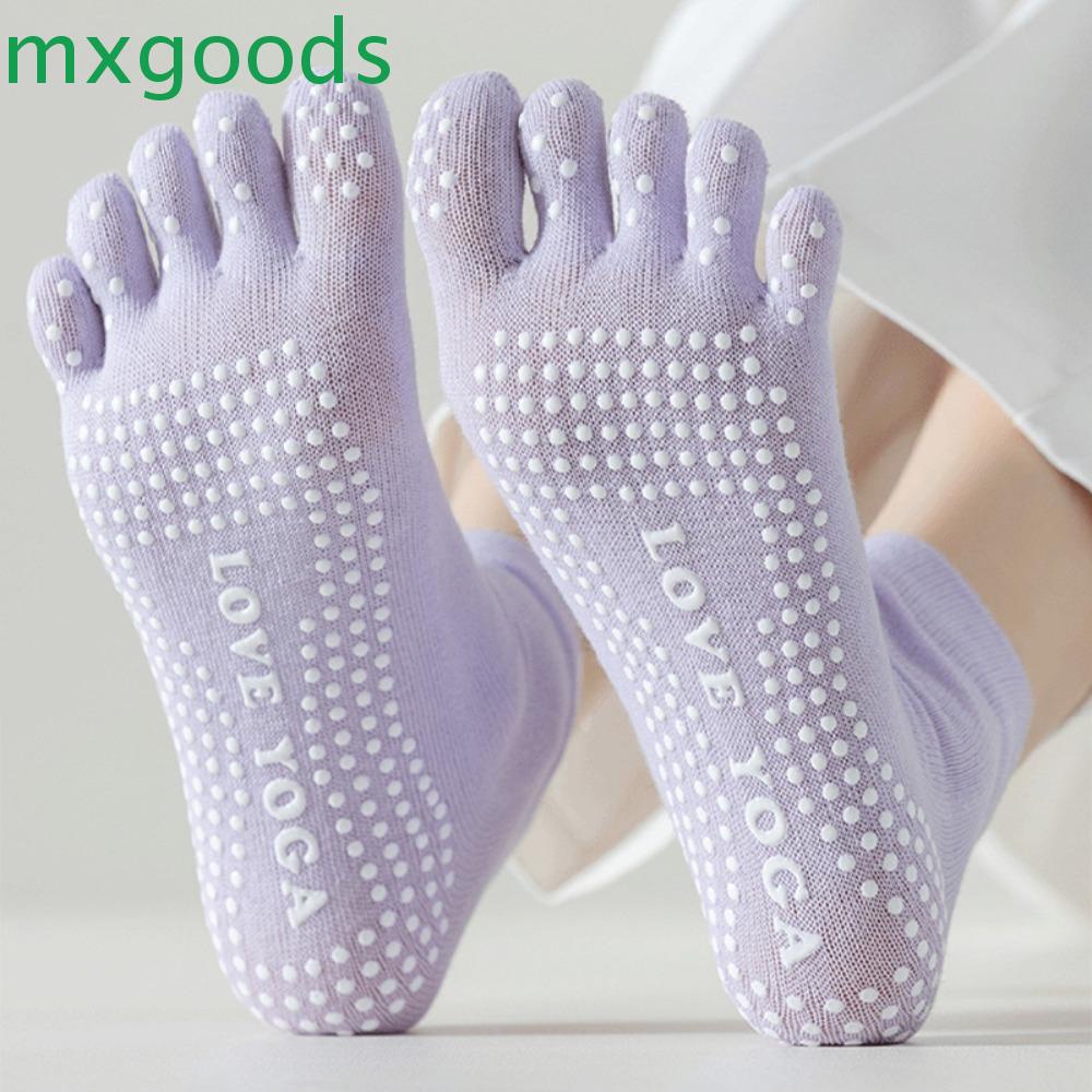 Vớ Cotton Năm Ngón Thoáng Khí Chống Trượt Màu Sắc Đơn Giản Dành Cho Nữ