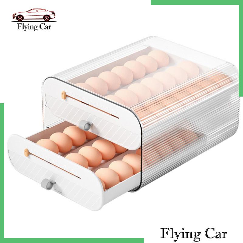 Khay Đựng Trứng Trong Suốt Có Thể Tái Sử Dụng Kèm Giá Đỡ Trứng Tiện Dụng Cho Nhà Bếp [Lzdjfmy