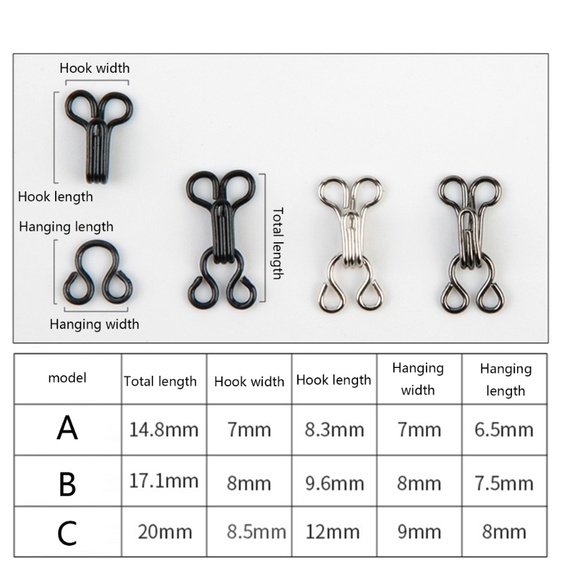 Cc Móc Kim Loại Khâu Quần Áo Lót / Áo Khoác / Váy / Cài Khuy DIY H