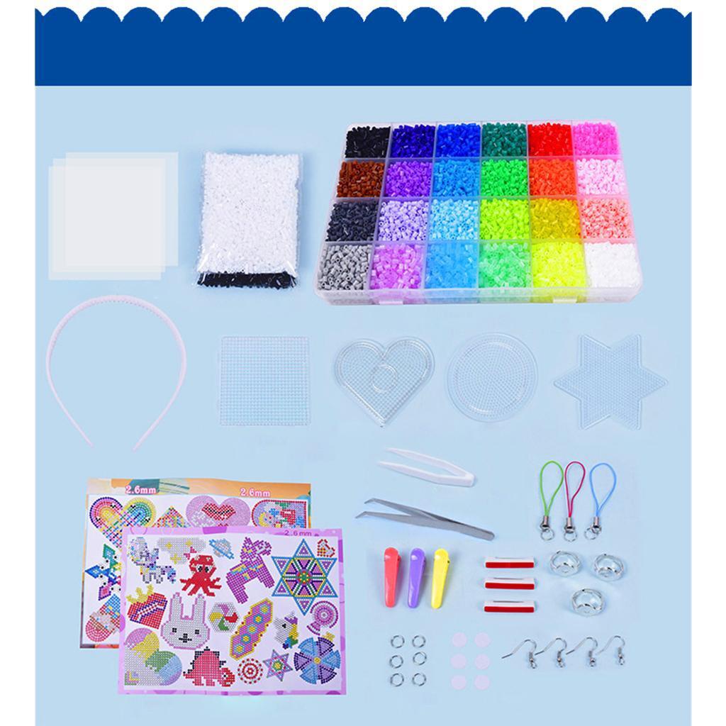 Set 24 Hạt Xỏ Lỗ 2 6mm Làm Đồ Thủ Công Tiện Dụng