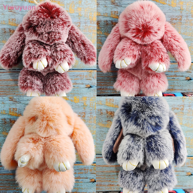 < Yiwuyuan > Móc Khóa Thỏ Lông Xù Nữ Tính Mới
