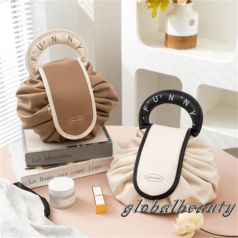 Túi Da PU Dây Rút Đựng Mỹ Phẩm Trang Điểm Đa Năng Tiện Dụng