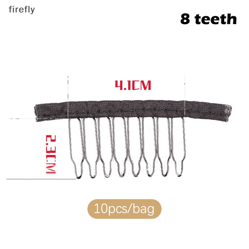 Set 10 Lược Kẹp Tóc Giả Bằng Kim Loại Tiện Dụng