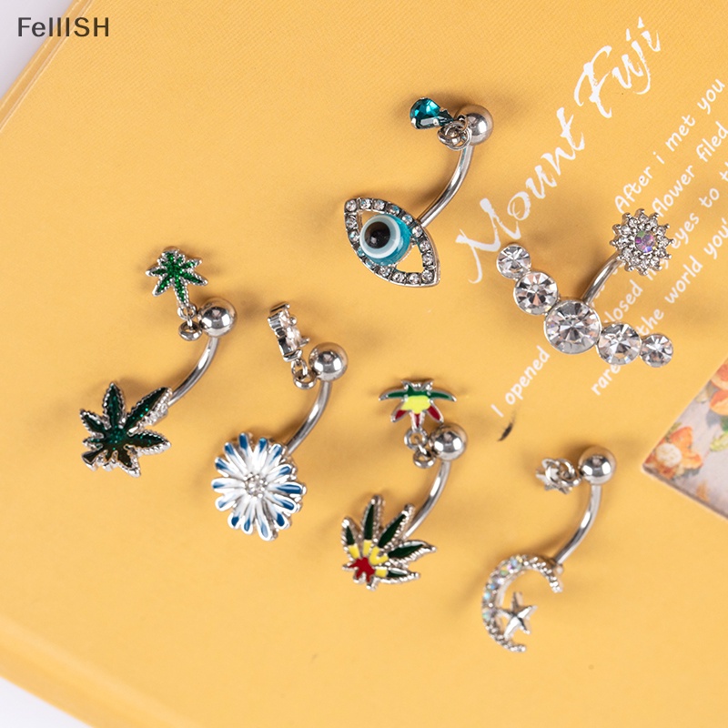 1 Khuyên Rốn Hình Trái Tim / Lá Phong / Mặt Trăng Thời Trang 439br