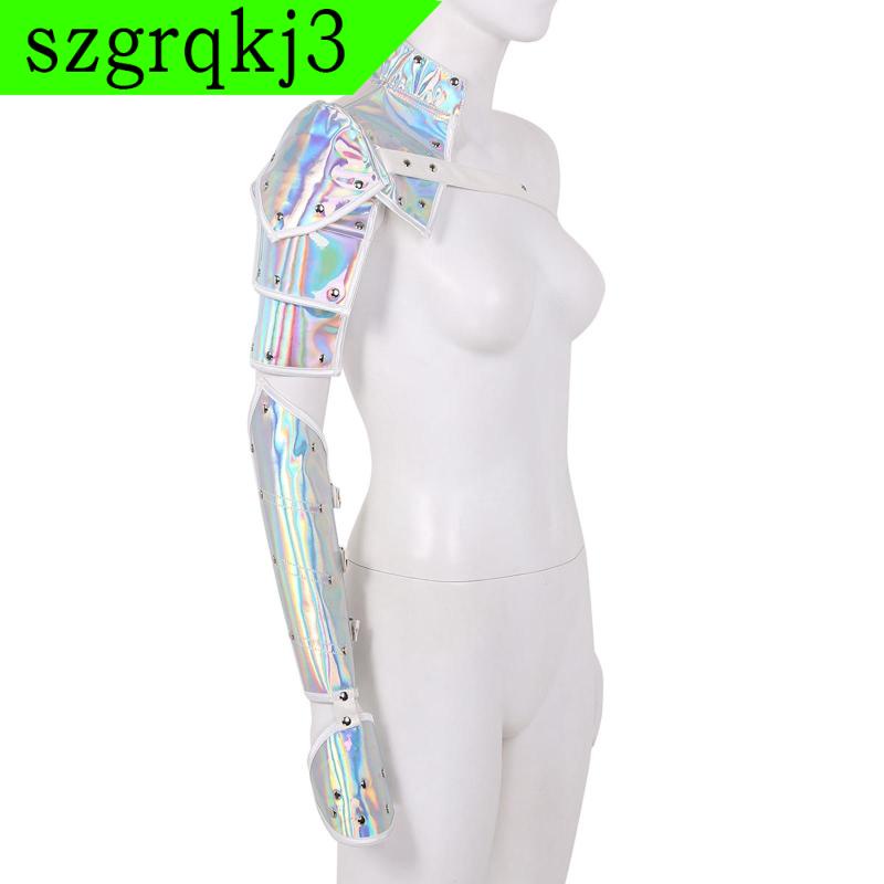 Bộ 2 Cái Cánh Tay Áo Giáp Vai Bằng Da PU Đính Đinh Tán Kim Loại Retro Gazechimp szgrqkj3