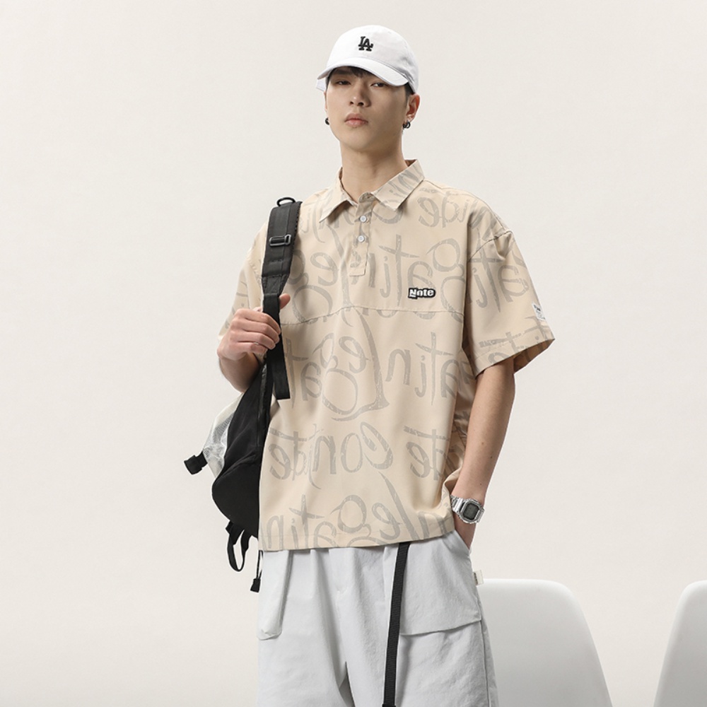 Áo Thun polo Ngắn Tay Phong Cách Retro Thời Trang Cho Nam