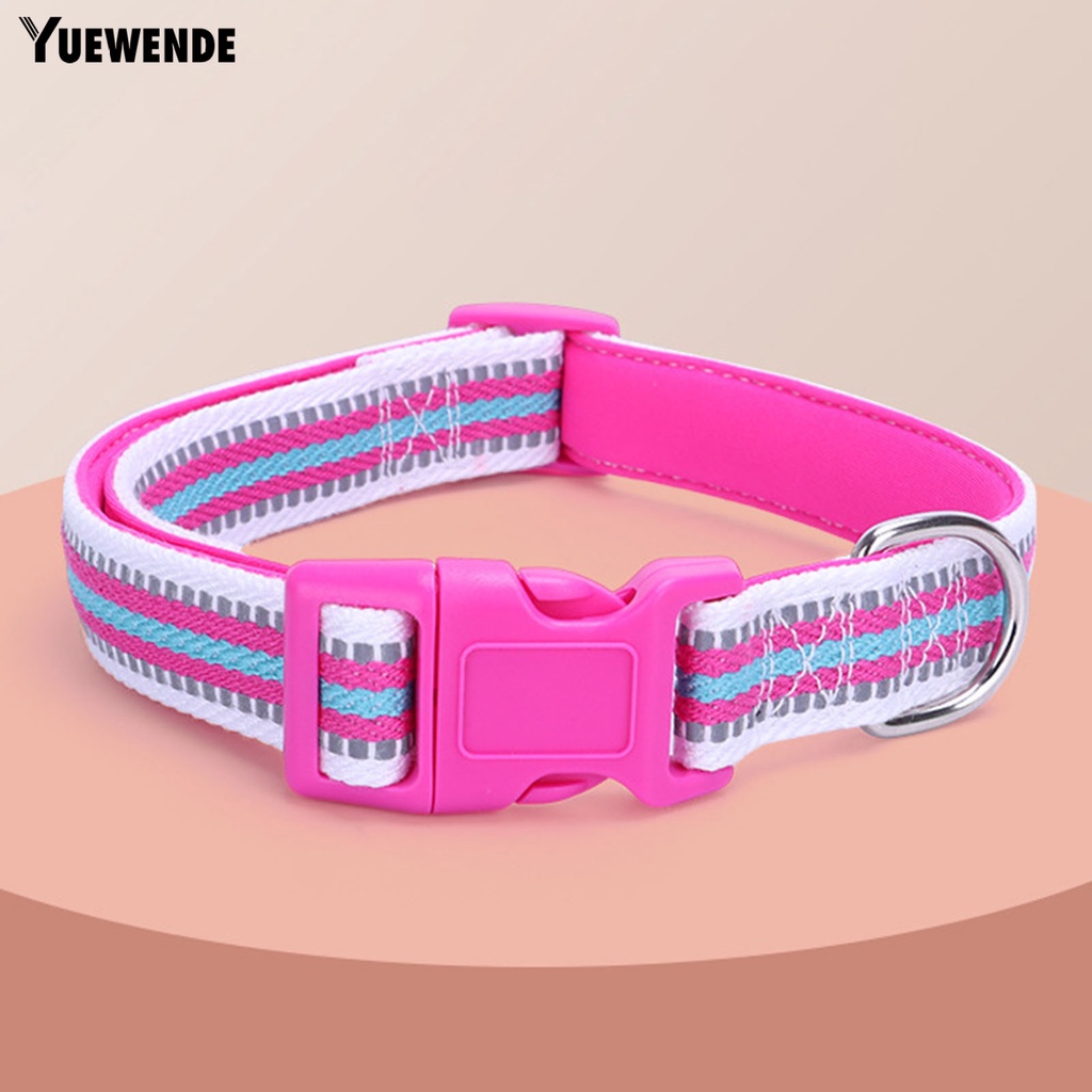 Vòng Cổ Tròn Bằng Polyester Phản Quang Điều Chỉnh Được Dành Cho Thú Cưng YQ.E