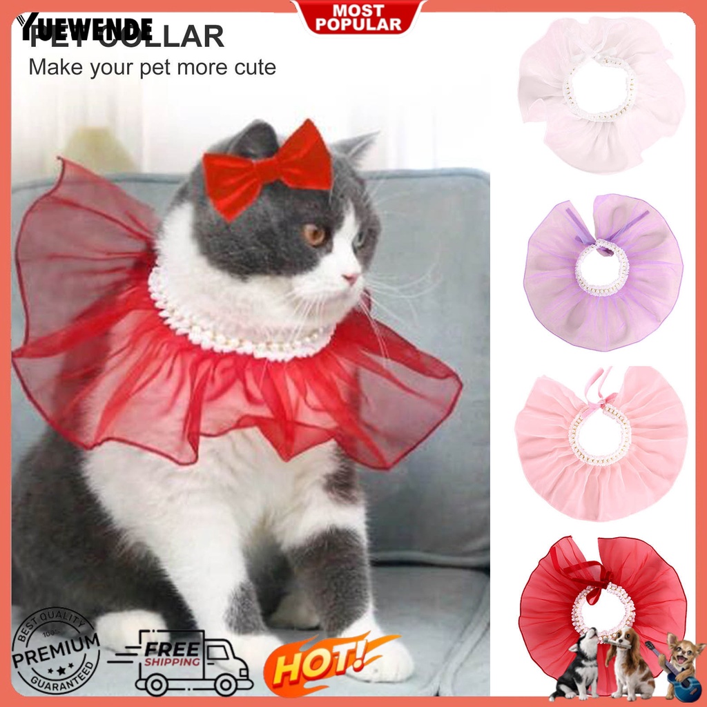 Vòng Cổ Đính Ngọc Trai Giả Thân Thiện Với Da Cho Thú Cưng