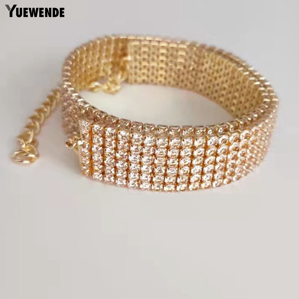 Vòng Cổ YQ.E 6 Hàng Đính Đá Thời Trang Cho Thú Cưng