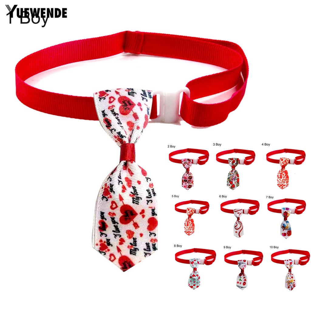 Nơ Đeo Cổ Họa Tiết Trái Tim Có Thể Điều Chỉnh Cho Thú Cưng