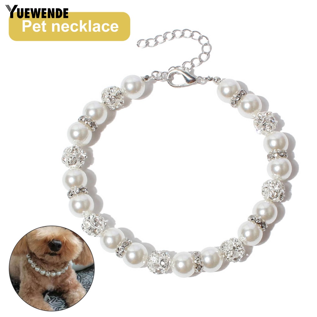 Vòng Cổ Đính Hạt Ngọc Trai Giả Cho Thú Cưng