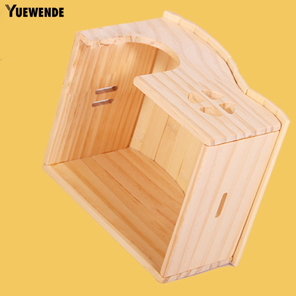 Yq.e Đồ Chơi Nhà Trốn Tìm Không Đáy Bằng Gỗ Tự Nhiên Màu Vàng Kim Cho Chuột Hamster Tập Luyện