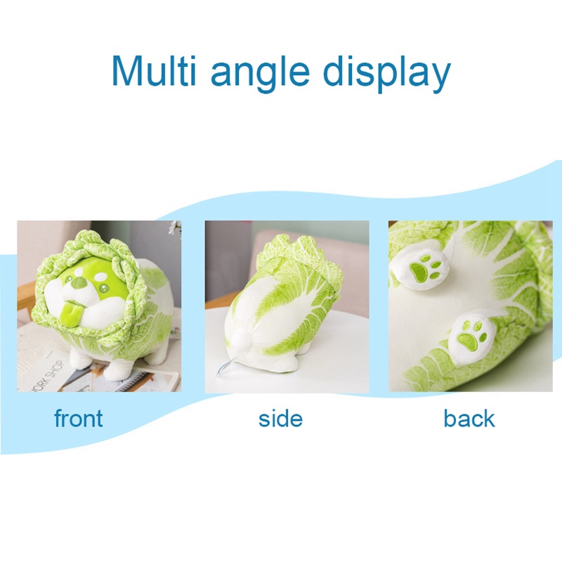 Búp Bê Đồ Chơi Mềm Mại Hình Chú Chó Shiba Inu Cabbage Dễ Thương