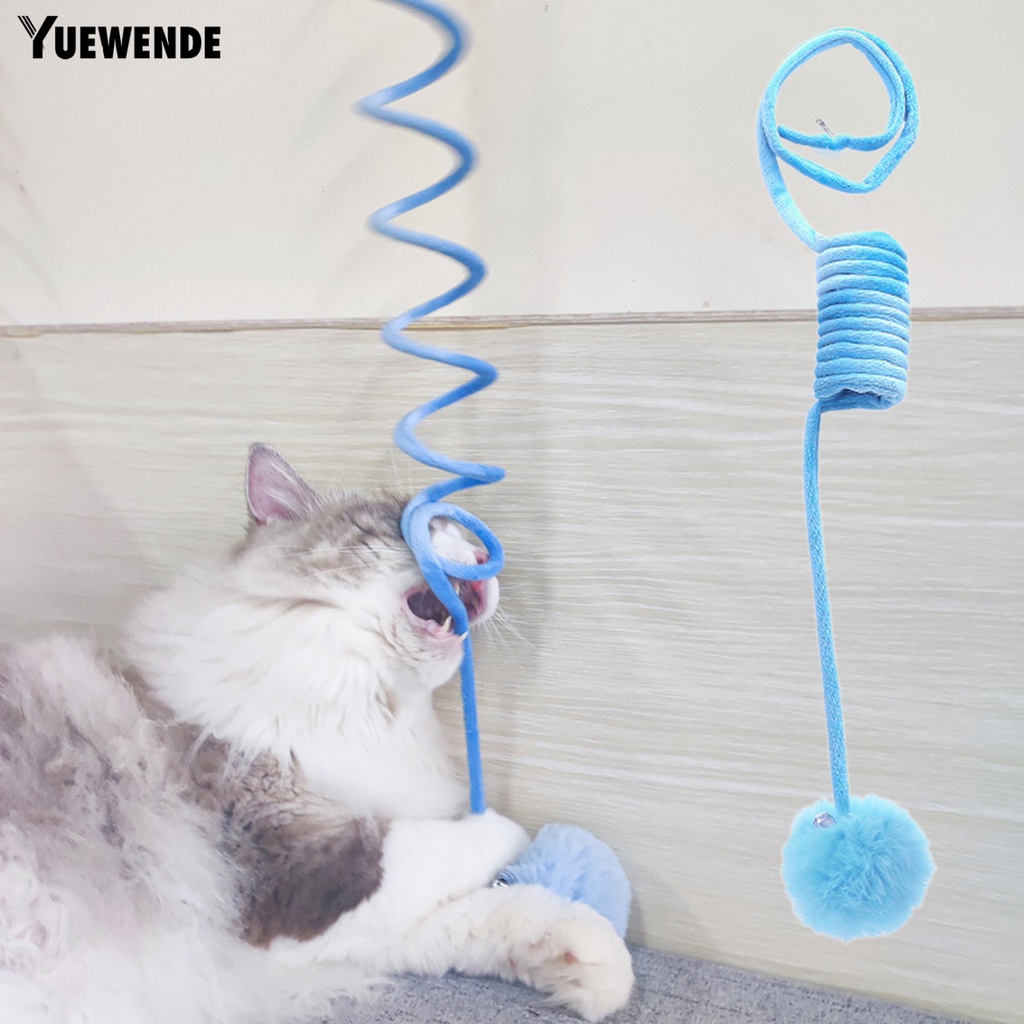 Đồ Chơi Bóng Gắn Lò Xo Chống Trầy Xước Độ Co Giãn Cao Vui Nhộn Cho Mèo Cưng