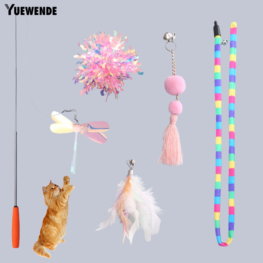 Set 6 Gậy Đồ Chơi Nhiều Màu Sắc Huấn Luyện Mèo Cưng