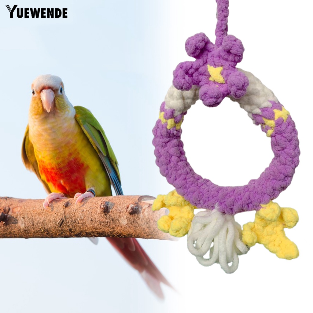 Vòng Đồ Chơi Bằng Vải Lông Chống Cắn Dành Cho Chim Vẹt